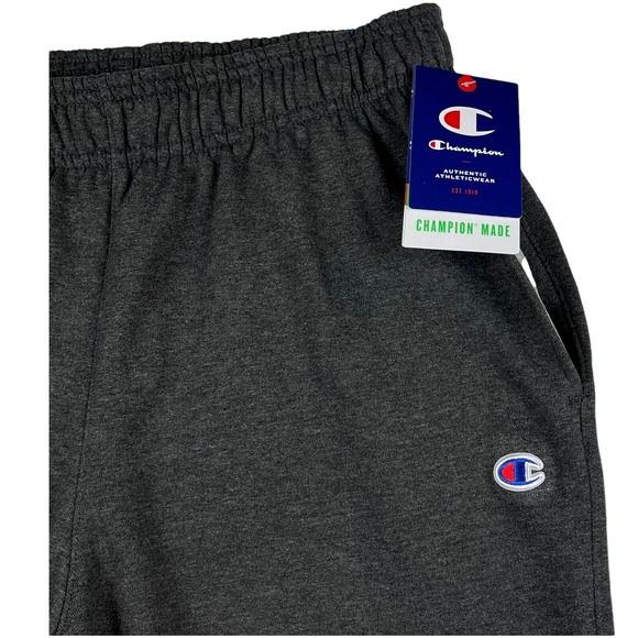 Champion Mens Fleece Jogger Pants Size L (32x31") Gray-Multi Graphic Tapered Leg - Picture 3 of 9